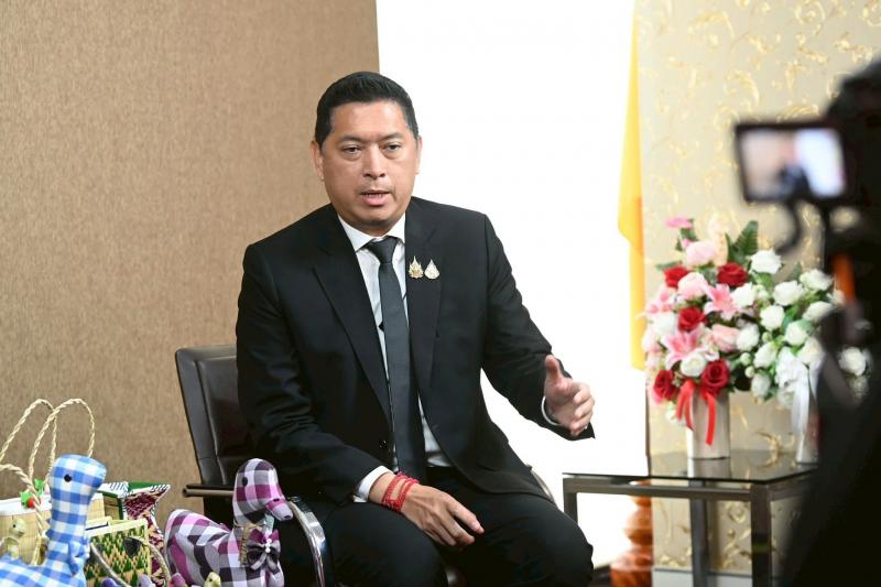 รมว.พม. ให้สัมภาษณ�